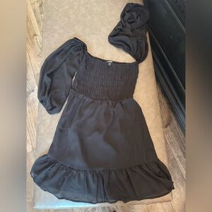 Express Black Long Sleeve Dress